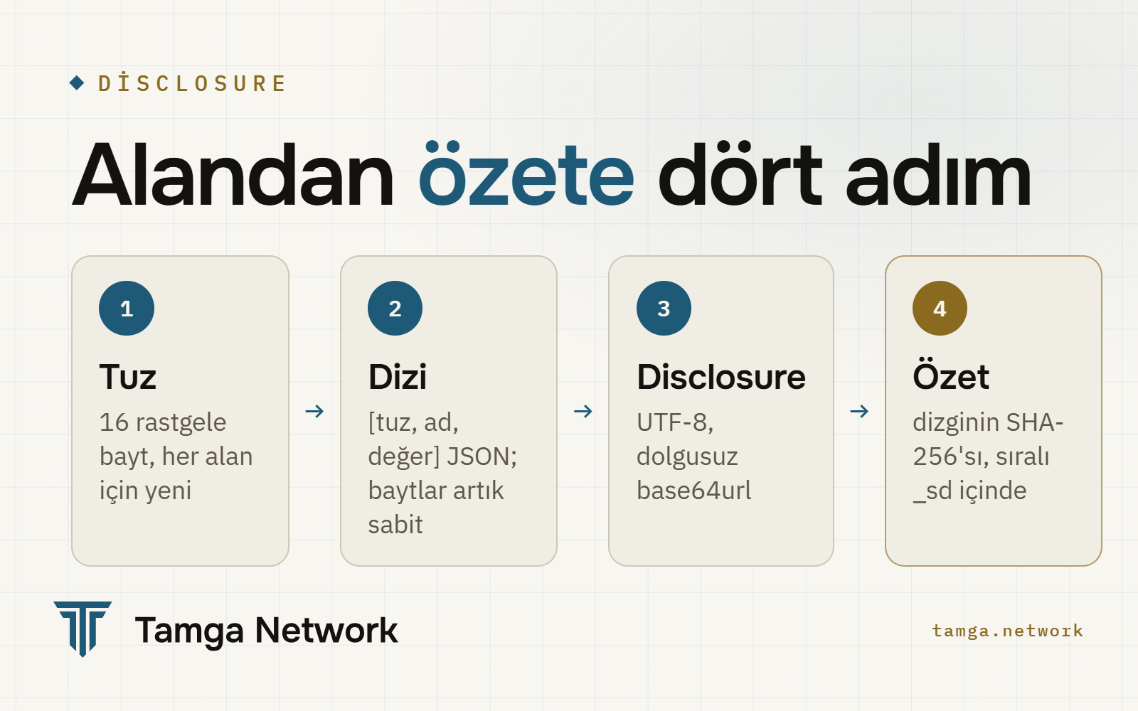Bir alandan imzalı gövdedeki özete dört adım